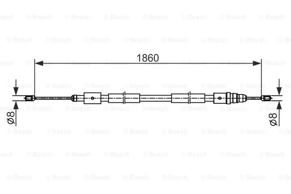 Cable Pull, parking brake (1 987 482 540)