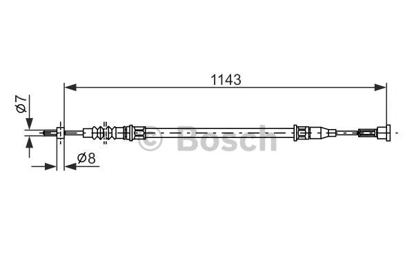 Cable Pull, parking brake (1 987 482 139)