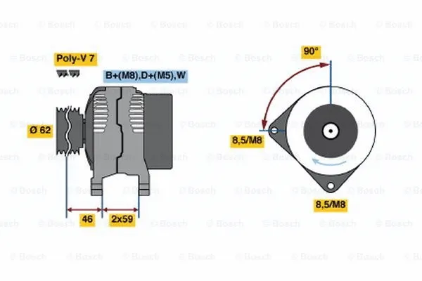 Alternator (0 123 510 029)