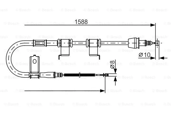 Cable Pull, parking brake (1 987 482 359)