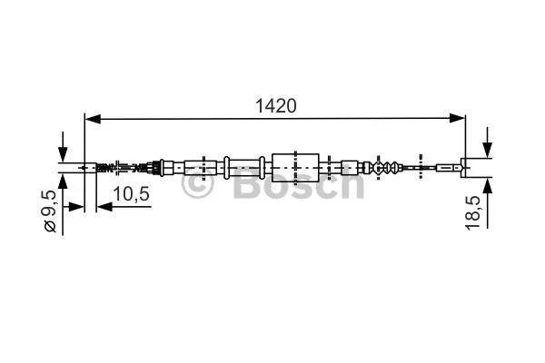 Cable Pull, parking brake (1 987 477 089)