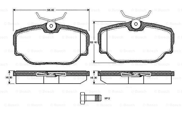 Brake Pad Set, disc brake (0 986 TB2 275)