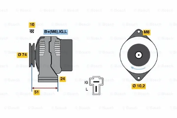 Alternator (0 986 045 471)