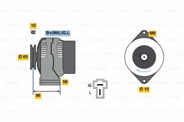 Alternator (0 986 080 620)