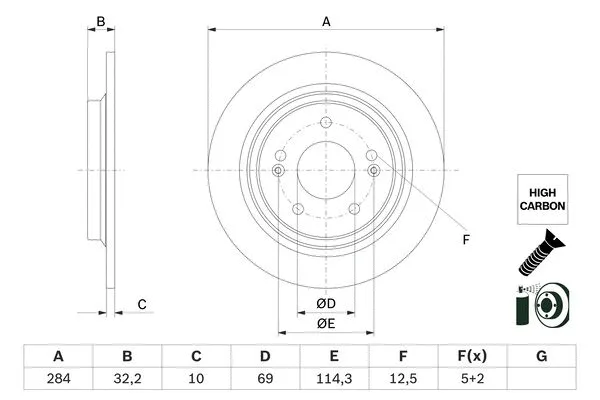 Brake Disc (0 986 479 G77)