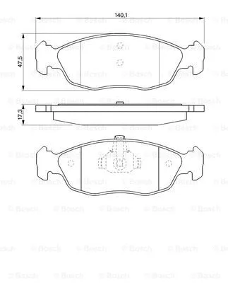 Brake Pad Set, disc brake (0 986 424 452)