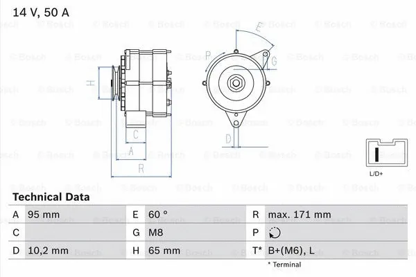 Alternator (0 986 034 830)