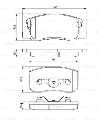 Brake Pad Set, disc brake (0 986 495 313)