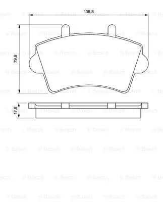 Brake Pad Set, disc brake (0 986 424 614)