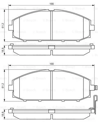 Brake Pad Set, disc brake (0 986 494 560)