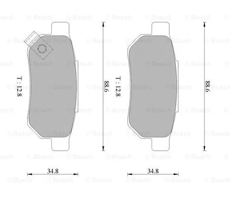 Brake Pad Set, disc brake (0 986 505 909)