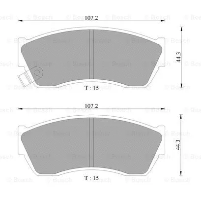 Brake Pad Set, disc brake (0 986 AB9 032)
