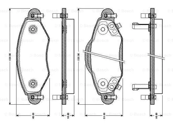 Brake Pad Set, disc brake (0 986 TB2 443)