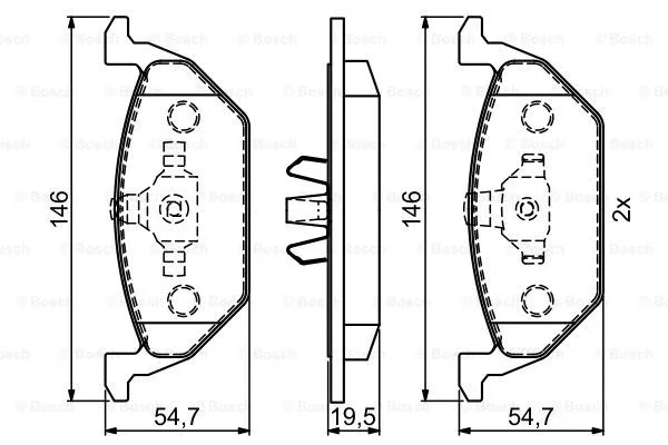 Brake Pad Set, disc brake (0 986 495 454)