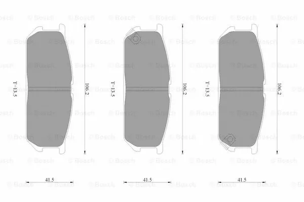 Brake Pad Set, disc brake (0 986 AB3 506)