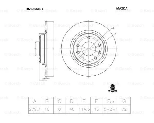 Brake Disc (F 026 A06 831)