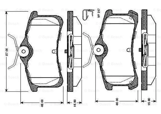 Brake Pad Set, disc brake (0 986 TB2 865)