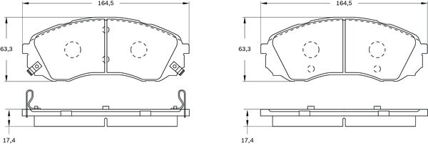 Brake Pad Set, disc brake (0 986 BB0 925)
