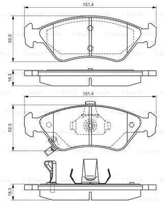 Brake Pad Set, disc brake (0 986 495 067)