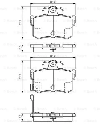 Brake Pad Set, disc brake (0 986 424 568)