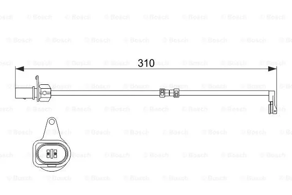 Warning Contact, brake pad wear (1 987 474 506)