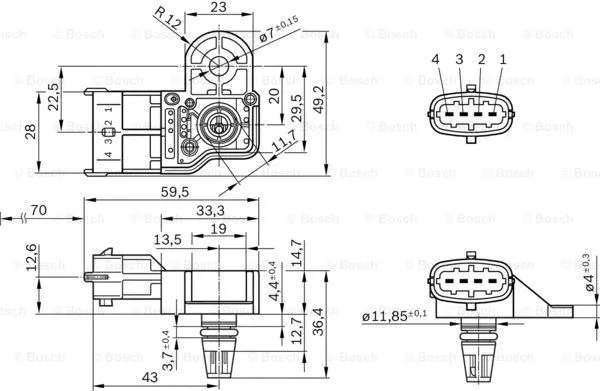Sensor, boost pressure