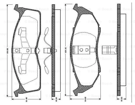 Brake Pad Set, disc brake (0 986 TB2 700)