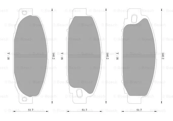 Brake Pad Set, disc brake (0 986 AB2 376)