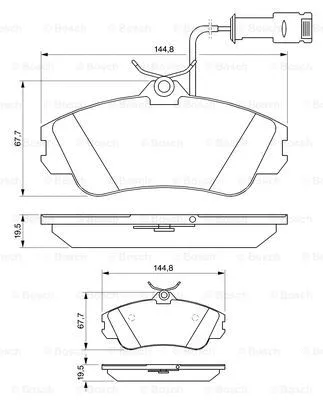 Brake Pad Set, disc brake (0 986 461 115)
