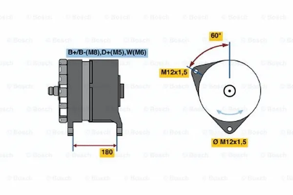 Alternator (0 986 033 550)