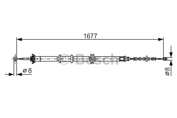 Cable Pull, parking brake (1 987 482 208)