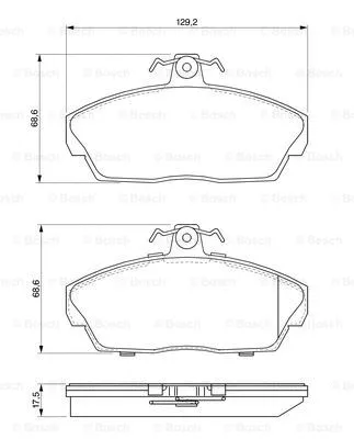 Brake Pad Set, disc brake (0 986 424 566)