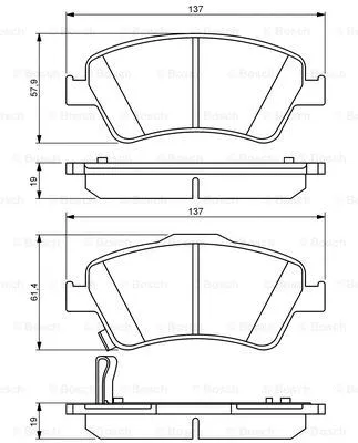 Brake Pad Set, disc brake (0 986 494 260)