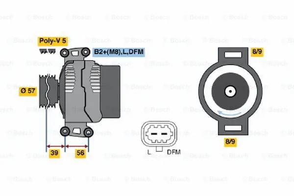 Alternator (0 124 415 009)