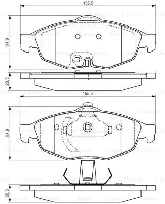Brake Pad Set, disc brake (0 986 495 161)