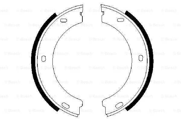 Brake Shoe Set, parking brake (0 986 487 383)