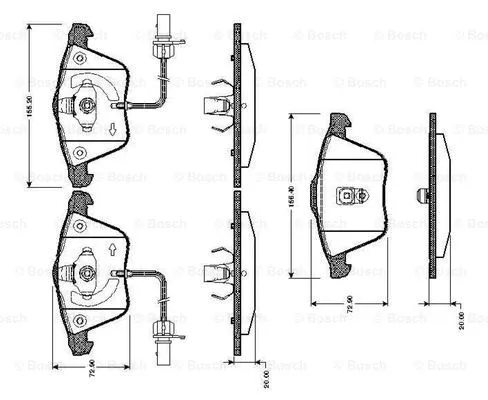 Brake Pad Set, disc brake (0 986 TB2 436)