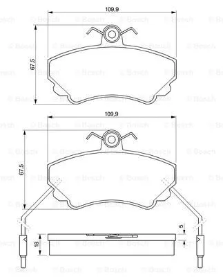 Brake Pad Set, disc brake (0 986 460 982)
