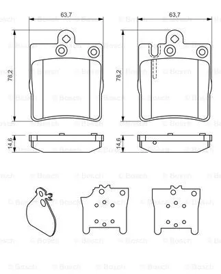 Brake Pad Set, disc brake (0 986 494 022)
