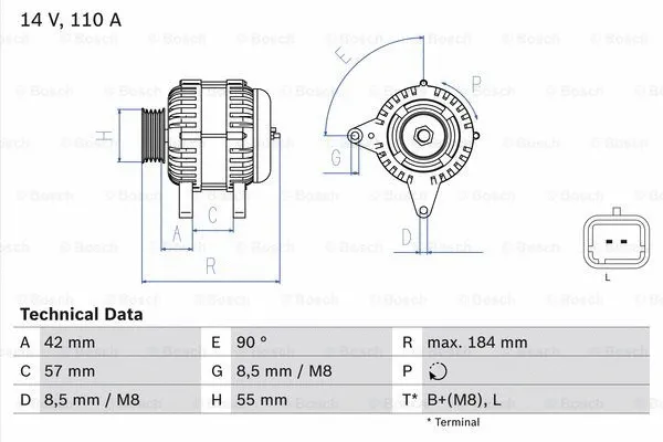 Alternator (0 986 048 611)