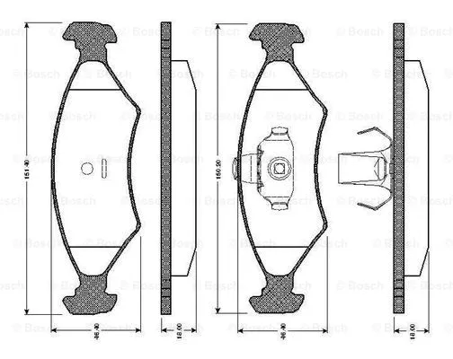 Brake Pad Set, disc brake (0 986 TB2 066)
