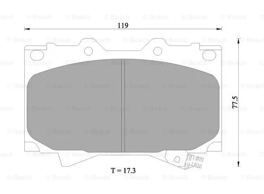 Brake Pad Set, disc brake (0 986 505 670)