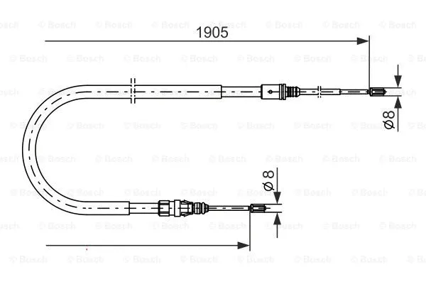 Cable Pull, parking brake (1 987 477 237)