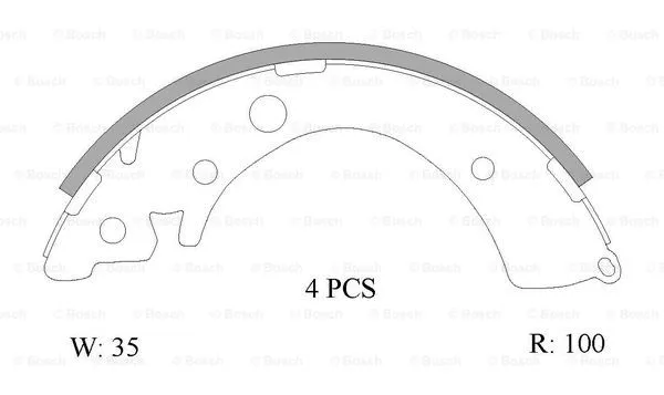 Brake Shoe Set (0 986 AB0 805)