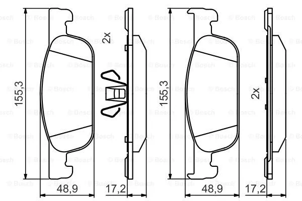 Brake Pad Set, disc brake (0 986 495 424)