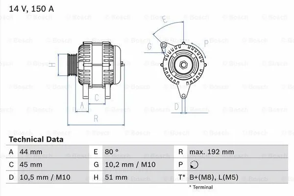 Alternator (0 986 046 511)