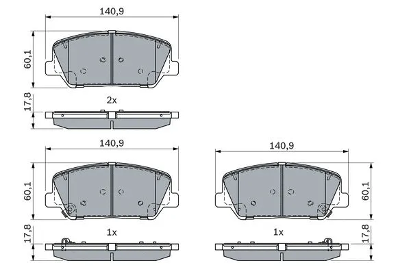 Brake Pad Set, disc brake (0 986 424 491)