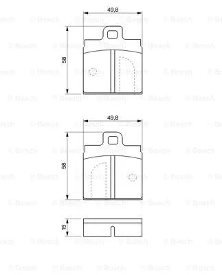 Brake Pad Set, disc brake (0 986 462 811)