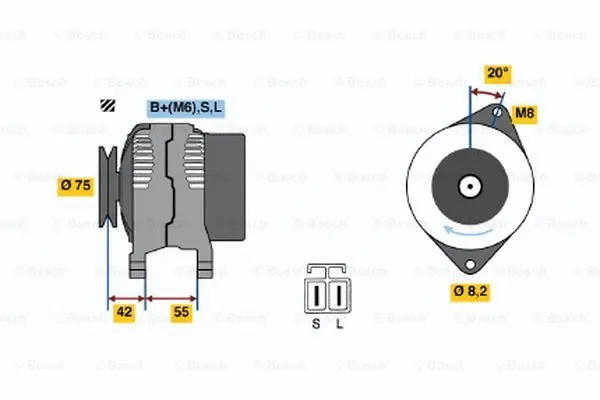 Alternator (0 986 040 551)