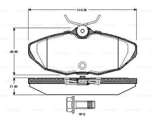 Brake Pad Set, disc brake (0 986 TB2 363)